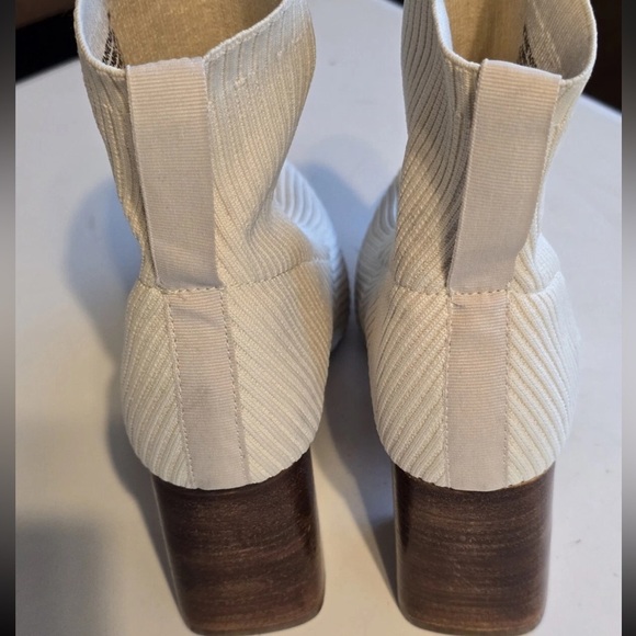 Steven New York By Steve Madden Ankle Booties Women 10M Neta Cream Knit Excellen - Picture 8 of 13